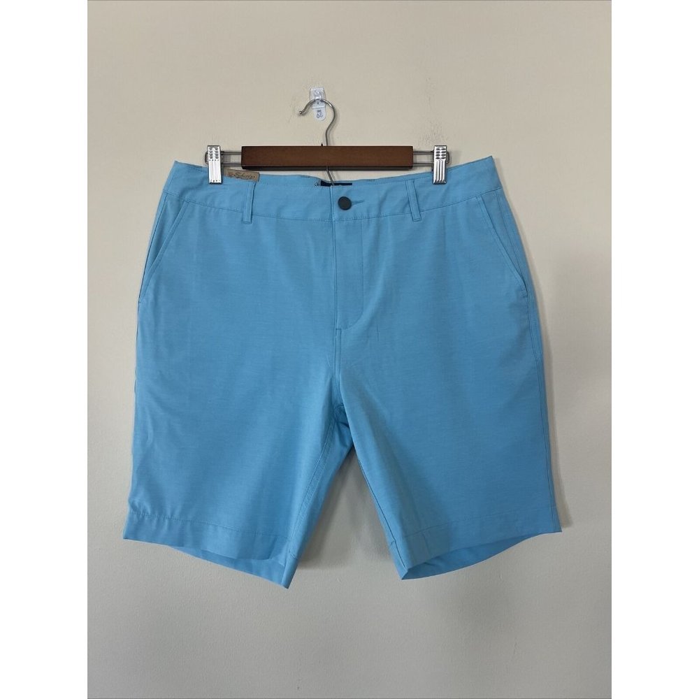 Faherty Light Blue Flat Front Men Shorts